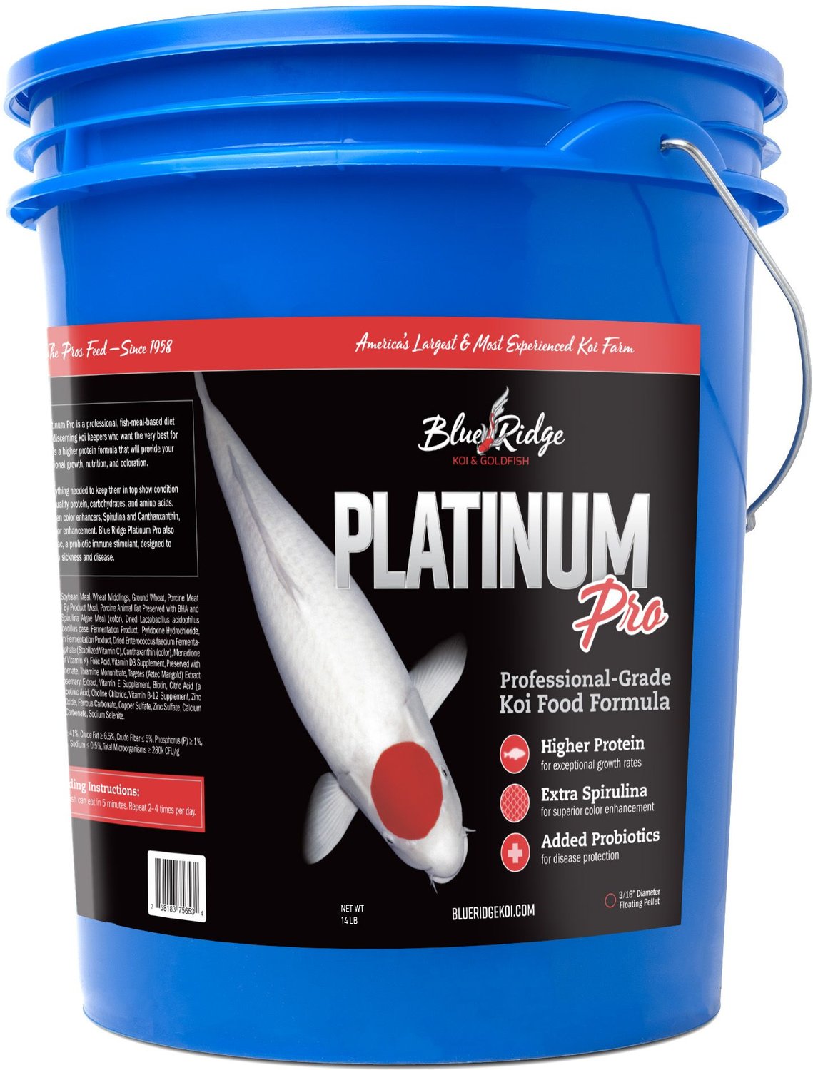 blue ridge platinum pro koi food