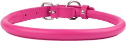 CollarDirect Rolled Leather Dog Collar, Pink, XX-Small: 6 to 6-in neck, 3/8-in wide slide 2 of 4