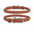 CollarDirect Rolled Leather Dog Collar, Brown, X-Small: 7 to 8-in neck, 3/8-in wide