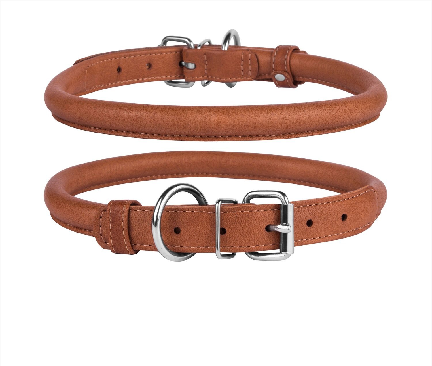 CollarDirect Rolled Leather Dog Collar