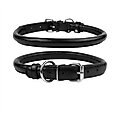 CollarDirect Rolled Leather Dog Collar, Black, Large: 14 to 16-in neck, 1/2-in wide