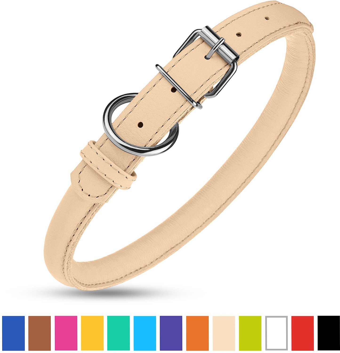 CollarDirect Leather Dog Collar with Metal Buckle