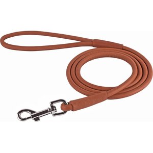 CollarDirect Rolled Leather Dog Leash, Brown, Medium: 6-ft long, 5/16-in wide