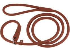 CollarDirect Rolled Leather Dog Slip Lead, Brown, Medium: 4-ft long, 5/16-in wide