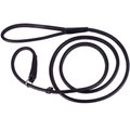 CollarDirect Rolled Leather Dog Slip Lead, Black, Medium: 6-ft long, 5/16-in wide