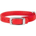 CollarDirect Leather Cat Collar with Bell, Red, Medium: 9 to 11-in neck, 3/8-in wide