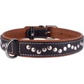 CollarDirect Handmade Studded Leather Dog Collar, Black, X-Small