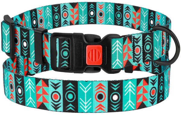 CollarDirect Tribal Aztec Nylon Dog Collar, Pattern 1, X-Large: 17 to 26-in neck, 1-in wide slide 1 of 9