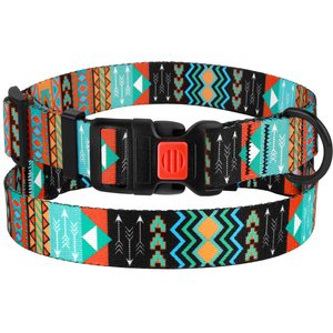 CollarDirect Tribal Aztec Nylon Dog Collar, Pattern 2, Medium: 12 to 16-in neck, 3/4-in wide