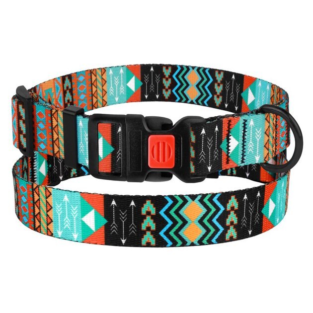 COLLARDIRECT Tribal Aztec Nylon Dog Collar, Pattern 2, Medium: 12 to 16 ...