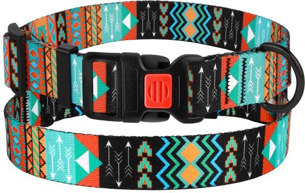 CollarDirect Tribal Aztec Nylon Dog Collar, Pattern 2, Large: 14 to 18-in neck, 1-in wide slide 1 of 7
