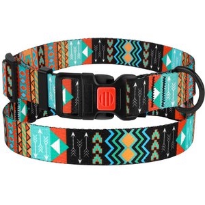 CollarDirect Tribal Aztec Nylon Dog Collar, Pattern 2, Large: 14 to 18-in neck, 1-in wide
