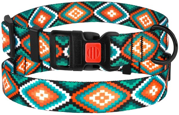 CollarDirect Tribal Aztec Nylon Dog Collar, Pattern 3, Medium: 12 to 16-in neck, 3/4-in wide slide 1 of 7