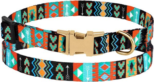 CollarDirect Tribal Aztec Nylon Dog Collar, Pattern 2, X-Small: 7 to 10-in neck, 2/5-in wide slide 1 of 6