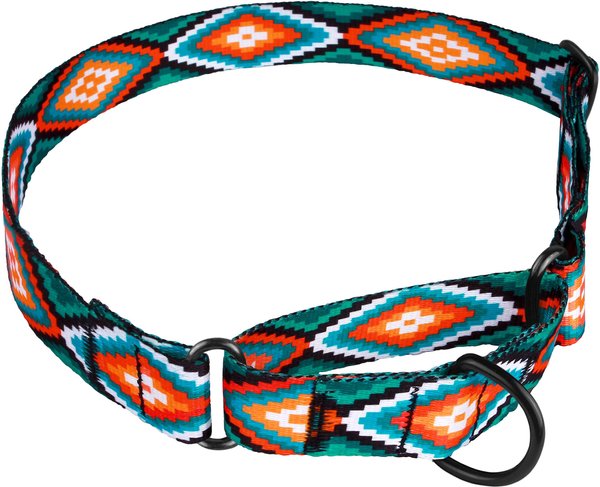CollarDirect Tribal Aztec Nylon Martingale Dog Collar, Pattern 3, Medium: 15 to 20-in neck, 1.5-in wide slide 1 of 9