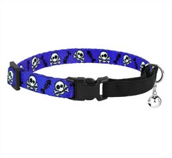 CollarDirect Skull Breakaway Buckle Cat Collar, Blue
