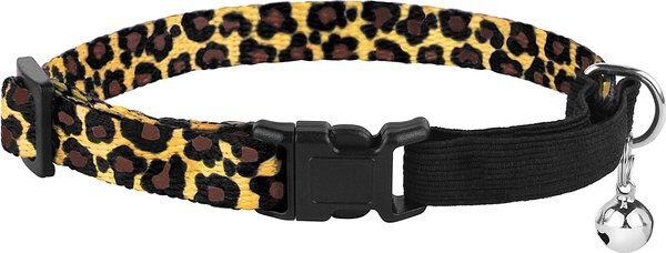 CollarDirect Leopard Breakaway Buckle Cat Collar, Brown slide 1 of 3