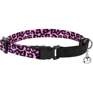 CollarDirect Leopard Breakaway Buckle Cat Collar, Pink