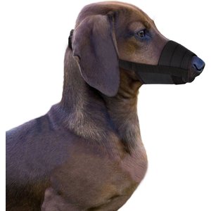 CollarDirect Adjustable Nylon Dog Muzzle Set, Black, Small