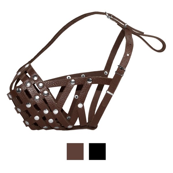 CollarDirect Leather Dog Muzzle for Staffordshire Terrier