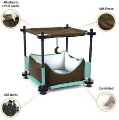 Kitty City Claw Sleeper 17.25-in Faux Fleece Cat Tree, Green slide 2 of 3
