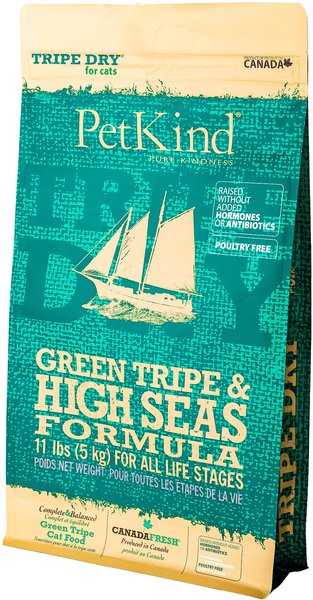 PETKIND Green Tripe High Seas Formula Dry Cat Food 11 lb bag