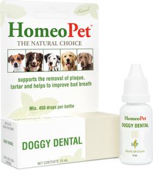 HomeoPet Doggy Dental Dog Supplement, 15mL bottle