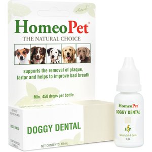 HomeoPet Doggy Dental Dog Supplement, 15mL bottle