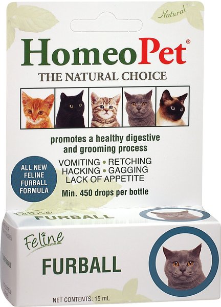 HomeoPet Feline Furball Cat Supplement, 15mL bottle slide 1 of 1