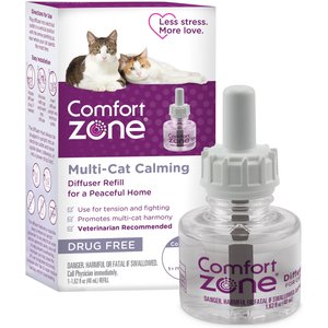 Comfort Zone Multi-Cat Calming Pheromone Diffuser Refill for Cats, 30-day, 1 count