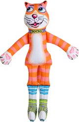 FUZZU That Sneaky Cat! Socks Squeaker Dog Toy, Medium