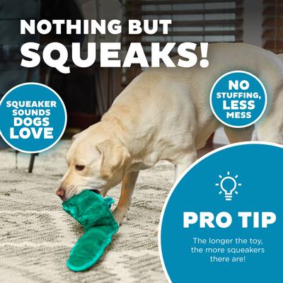 Show full view: Outward Hound Durablez Snake Tough Plush Dog Toy, Turquoise, X-Large slide 4 of 9