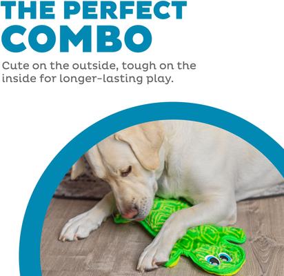 Show full view: Outward Hound Durablez Gecko Tough Plush Dog Toy, Green, Large slide 2 of 8