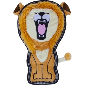 Outward Hound Tough Seamz Squeaky Plush Dog Toy, Lion, Medium