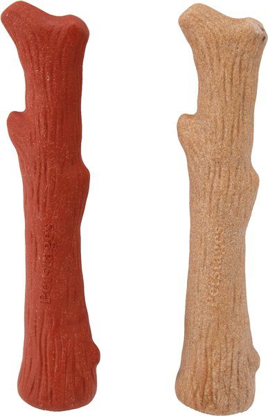 Petstages Dogwood BBQ & Natural Flavor Tough Dog Chew Toy, Medium, 2 count slide 1 of 10