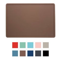 ORE Pet Silicone Dog & Cat Placemat, Chocolate slide 1 of 6