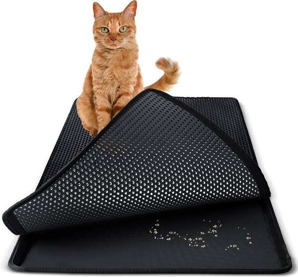 PAWS & PALS Cat Litter Trapping Mat, Black