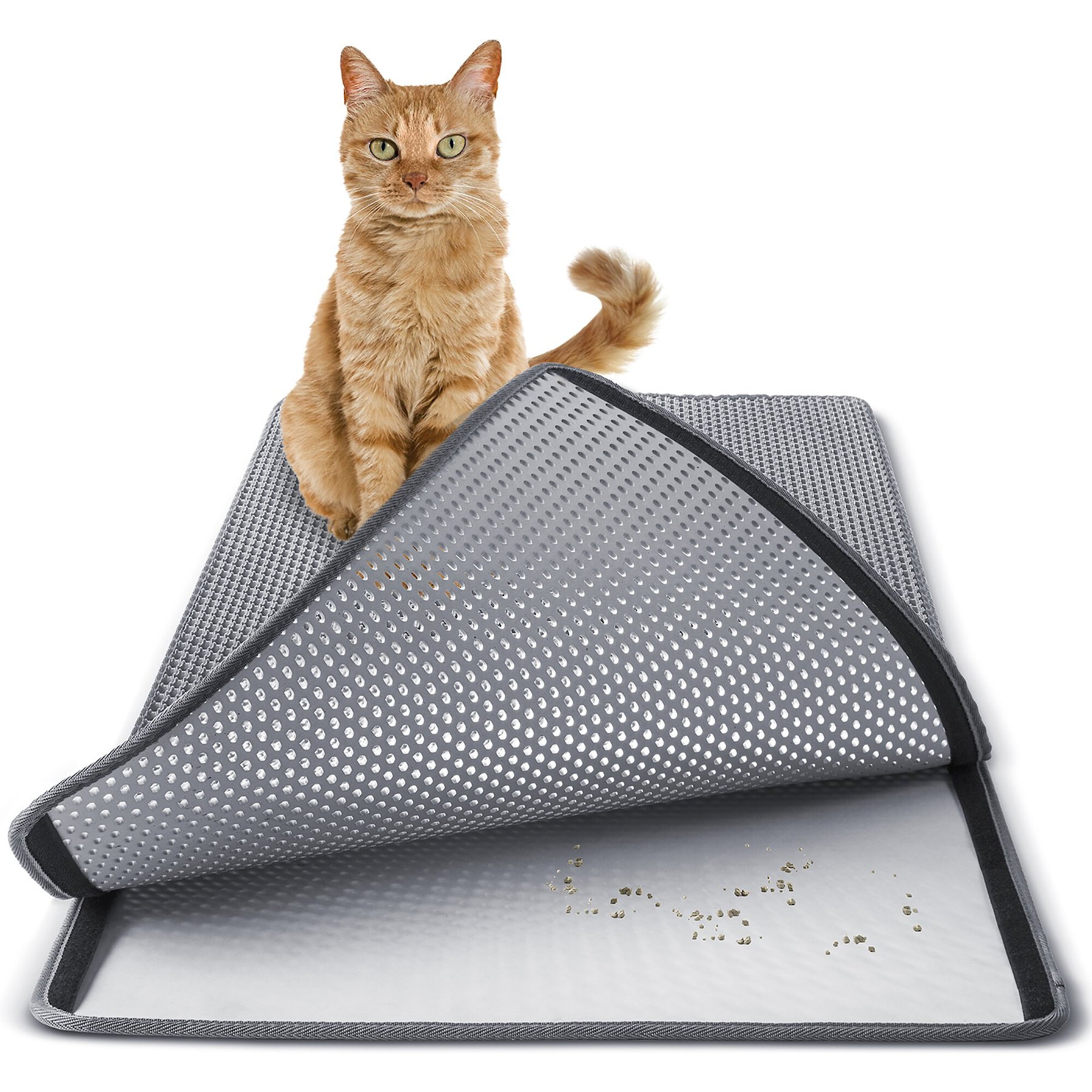 Drymate Premium Debossed Cat Litter Trapping Mat, Taupe