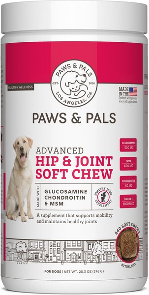 Paws & Pals Advanced Hip & Joint Soft Chews Dog Supplement