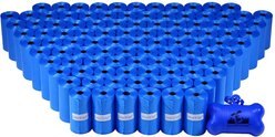 Downtown Pet Supply Dog Poop Bags & Dispensers, 2200 count, Blue