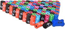 Downtown Pet Supply Dog Poop Bags & Dispensers, 2200 count, Rainbow