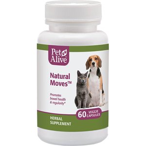PetAlive Natural Moves Bowel Health Dog & Cat Supplement, 60 count
