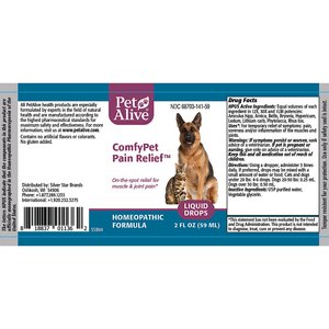 PetAlive ComfyPet Homeopathic Medicine for Pain for Cats & Dogs, 2-oz bottle