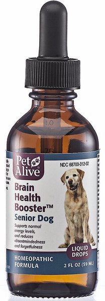 PetAlive Brain Health Booster Senior Dog Supplement, 2-oz bottle slide 1 of 4