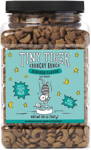 Tiny Tiger Crunchy Bunch Seafood Flavor Crunchy Cat Treats 20-oz tub slide 1 of 7