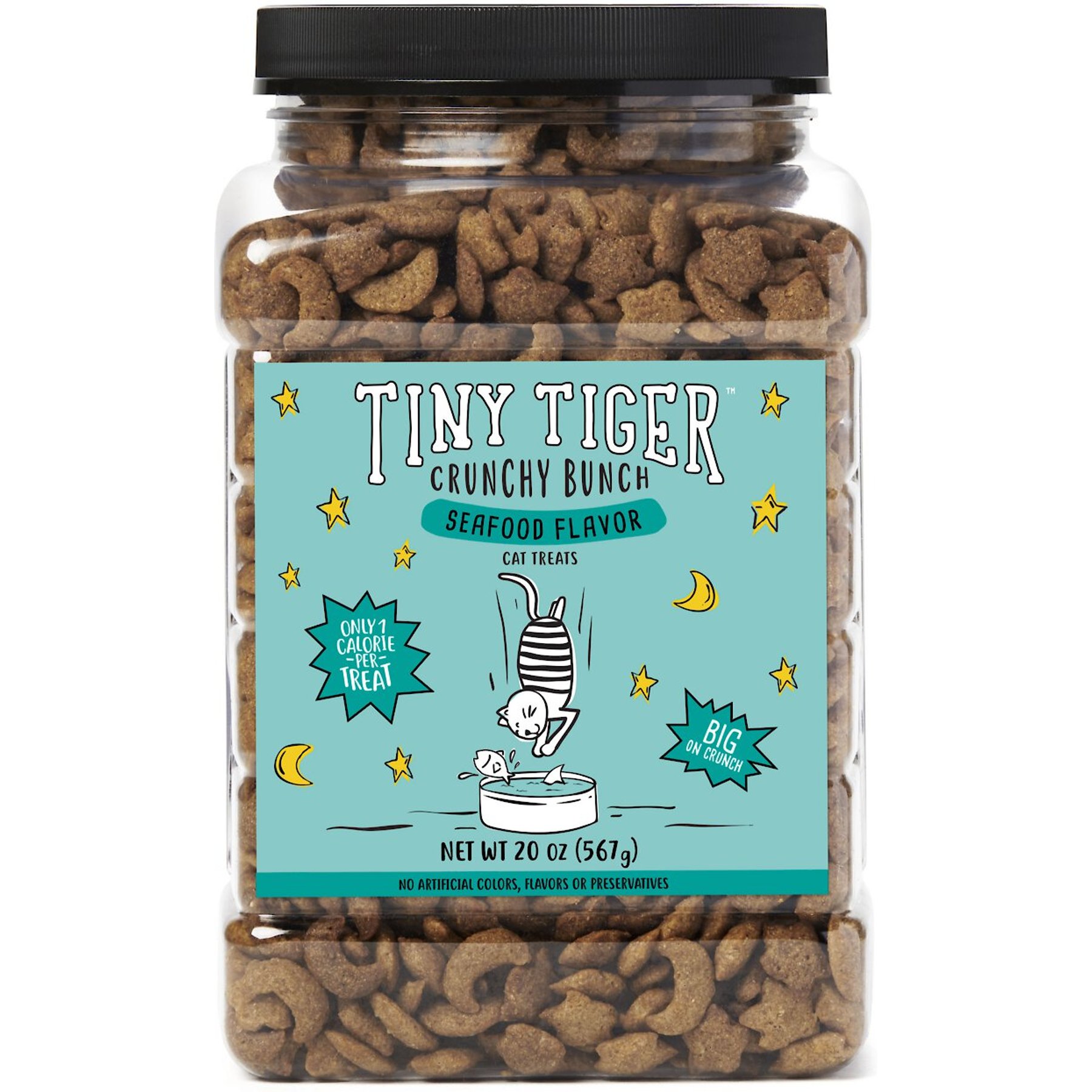 Tiny Tiger Crunchy Bunch Fins of Fury Seafood Flavor Cat Treats