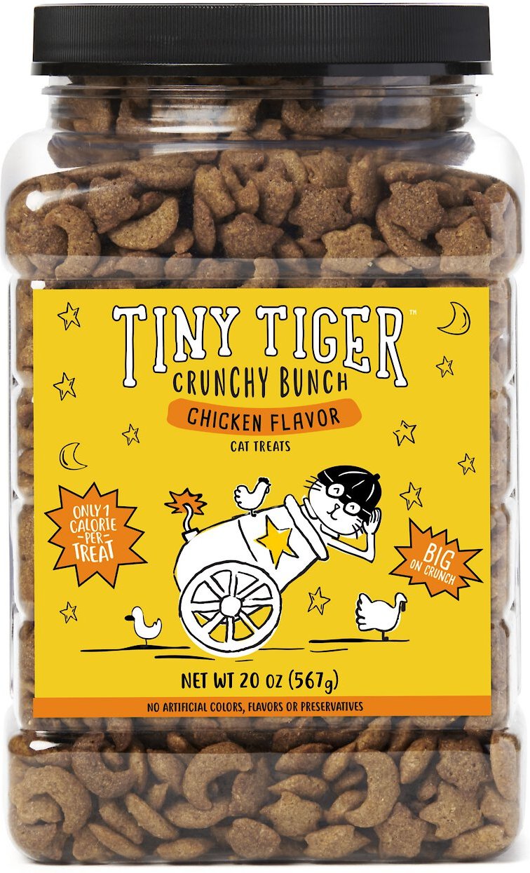 Tiny Tiger Crunchy Bunch, Chicken Cannonball, Chicken Flavor Cat Treats