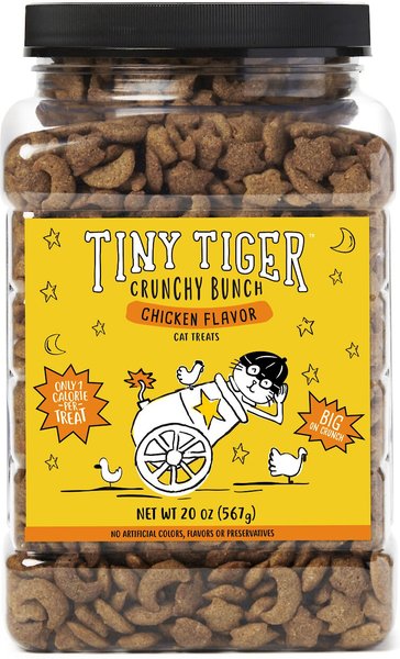 Tiny Tiger Crunchy Bunch Chicken Flavor Crunchy Cat Treats 20-oz tub slide 1 of 7