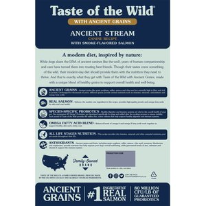 Taste of the Wild Ancient Stream Smoke-Flavored Salmon with Ancient Grains Dry Dog Food, 28-lb bag