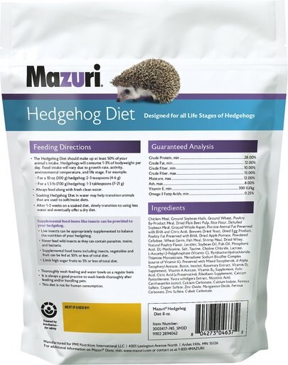 Mazuri Hedgehog Diet Food, 8-oz bag